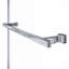 Cabine de douche à charnière carrée l 36 po x P 36 po x H 72 po avec demi-cadre en verre trempé transparent 1/4 po