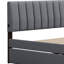 Lit plateforme tapissier avec lit gigogne-663889510