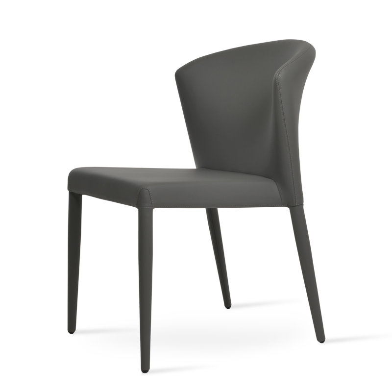 Chaise rembourrée Capri, Similicuir gris