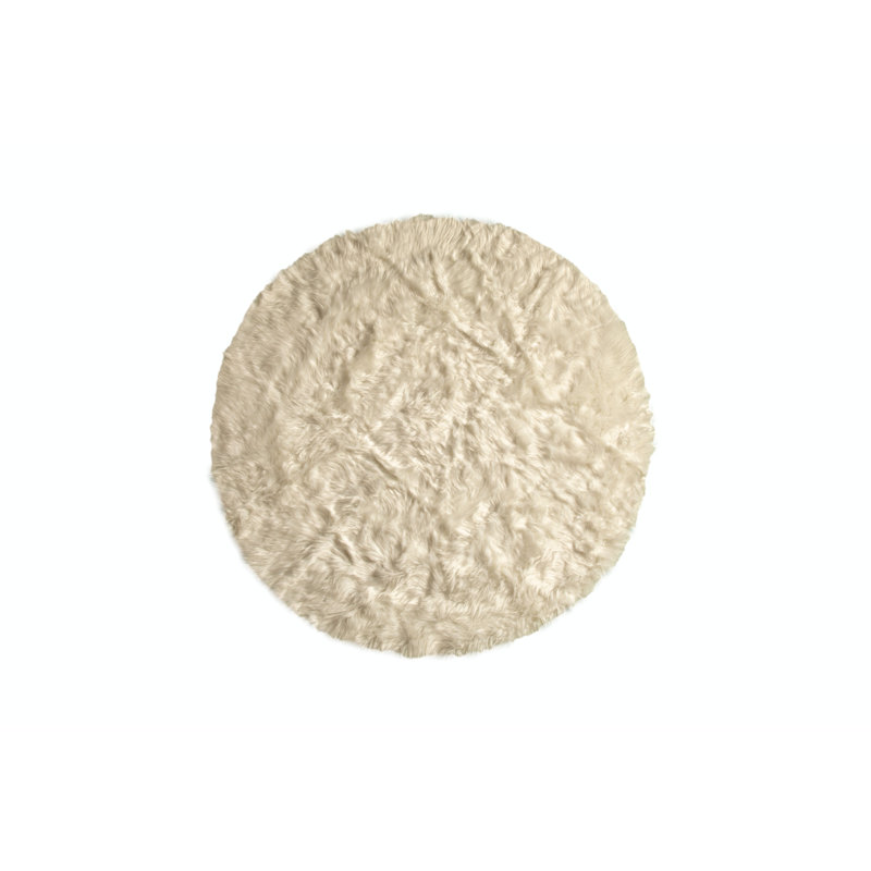 Bridgelands White Faux Sheepskin Fur Area Rug