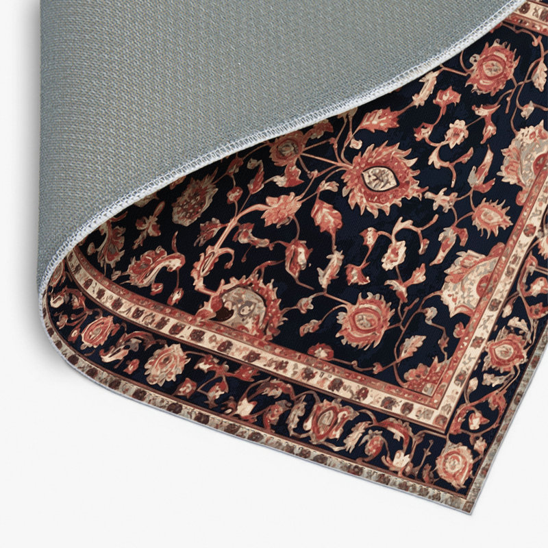 Persian Purple Indoor and Outdoor Area Rug, Rectangle 2' x 3'