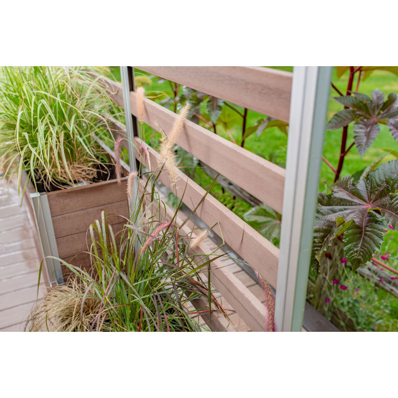 Espresso Brown Vinyl Parklette Planter Box with Trellis