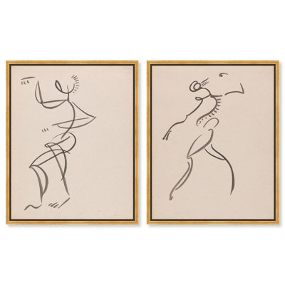 Ensemble de 2 figurines dansantes modernes 