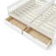 Lit plateforme simple double avec tablettes et tiroirs de rangement, lit plateforme avec lattes de soutien, conception enfantine et maisonnette-1441527171