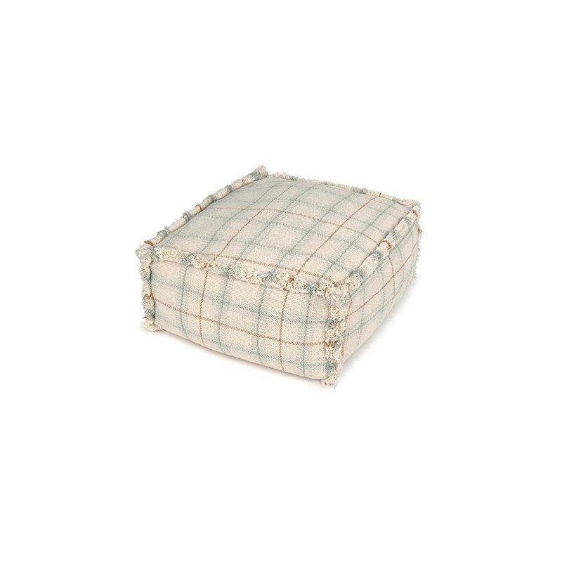 Handloom Pouf, Natural