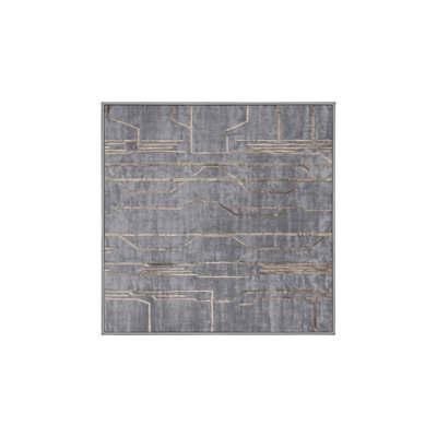Machine Washable Gray Area Rug