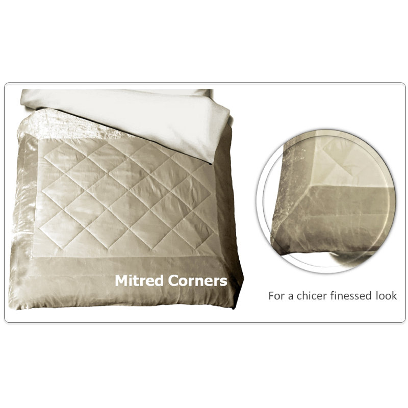 Nicolle Velvet Oxford Decorative Quilted Bedspread, Mink