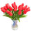 Bouquet de fleurs artificielles tulipe artificielle pour fête de mariage (ensemble de 25)