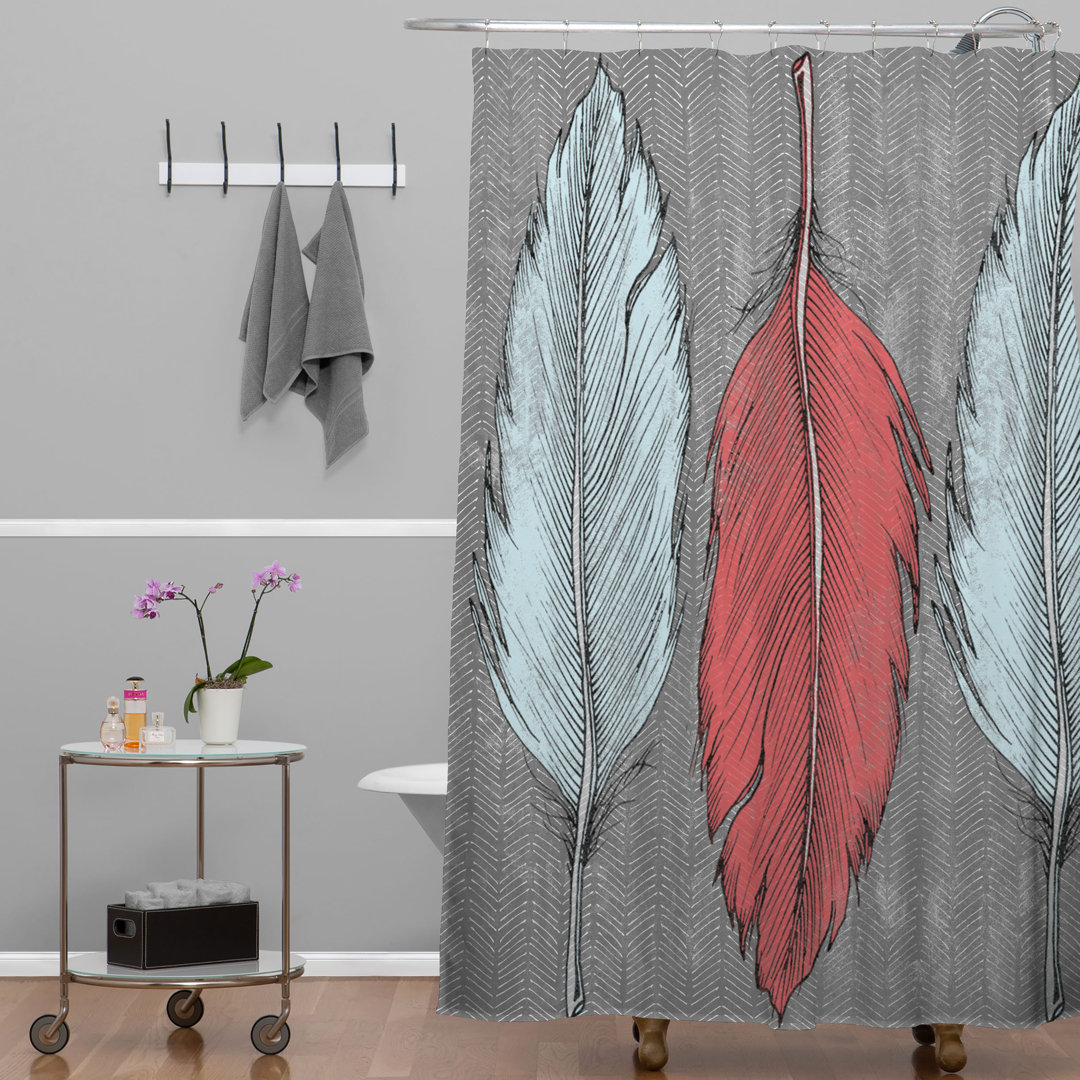 Abri Modern Shower Curtain East Urban Home