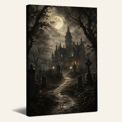 Art mural victorien sur toile Halloween
