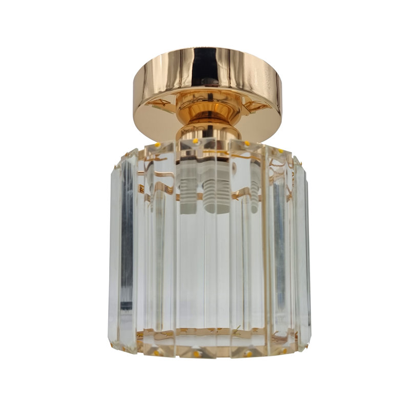 Volusia Semi Flush Mount, Gold