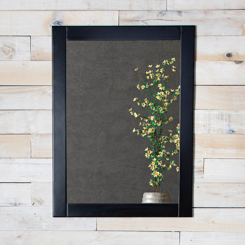 Lorrika Rectangle Wall Mirror, Black