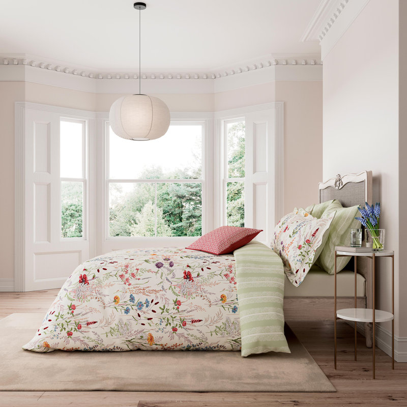 Blythe The Meadow Cotton Floral Duvet Cover Set, UK Kingsize