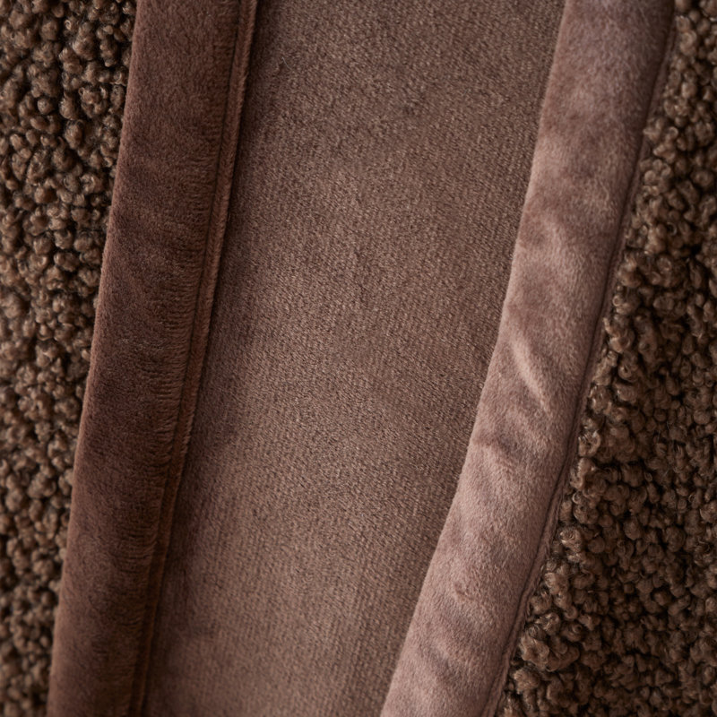 So Soft Velvet Boucle Blanket Throw, Chocolate