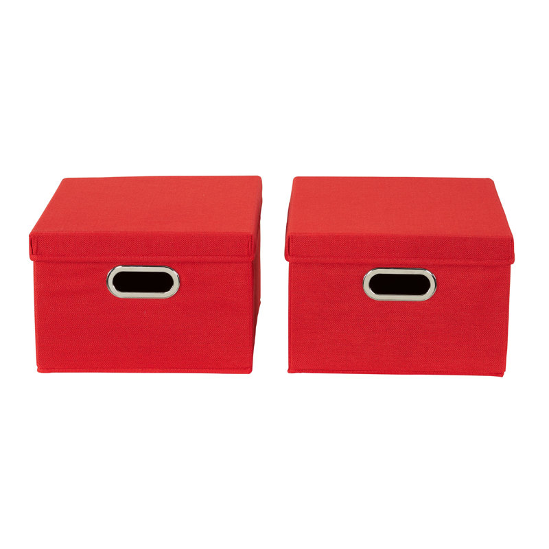 Dinner Plate Chest with Felt Protectors, Red
