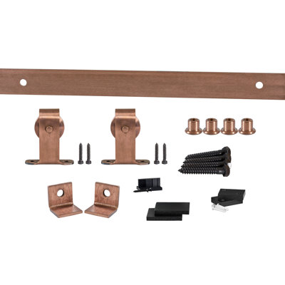 407 Top Mount Premium Single Track Sliding Barn Door Hardware Kit