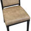 Chaises de salle à manger rembourrées en tissu de polyester gris, ensemble de 2, finition noir sablé-1633896686-1633896687
