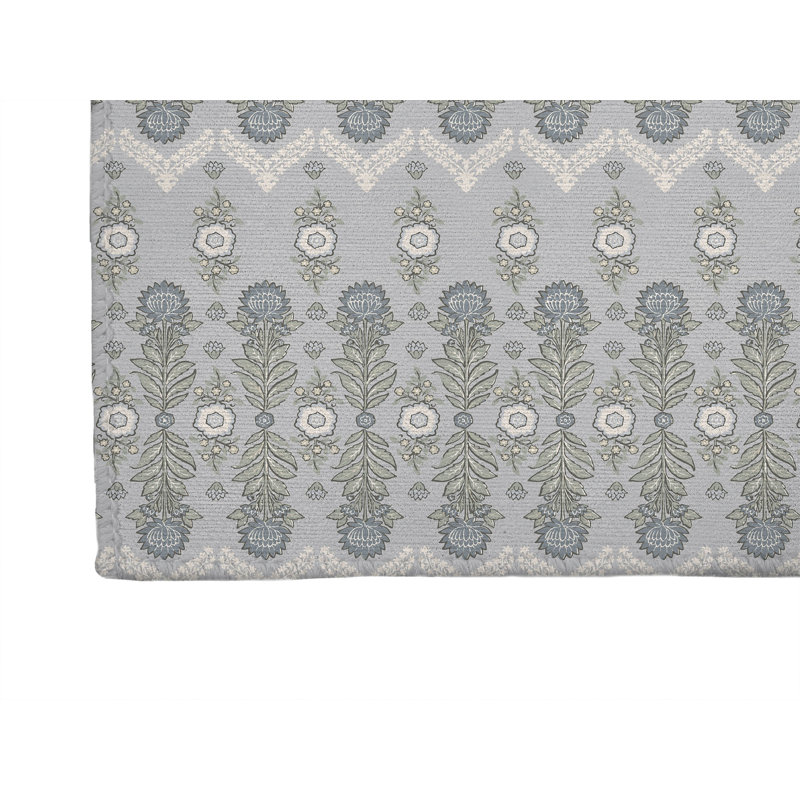 Kalina Low Profile Kitchen Mat, Gray, Rectangle 2' x 3'