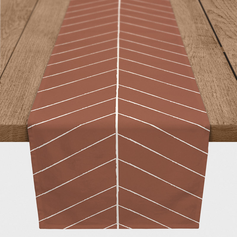 Chemin de table Burnt Orange Lines, 90"