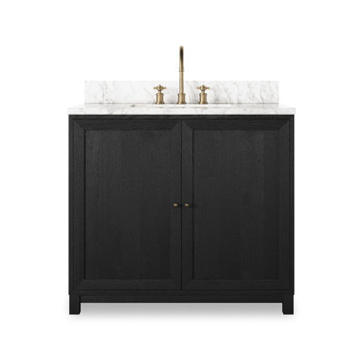 Millie Single Vanity-Satin Drifted Black Veneer