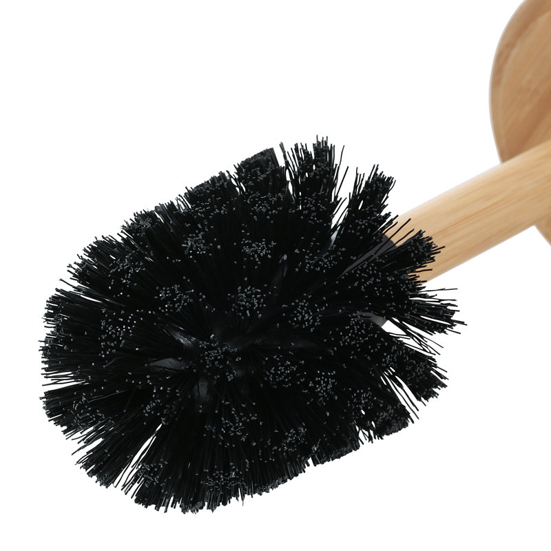 Saroyan Bamboo Round Free-Standing Toilet Brush and Holder