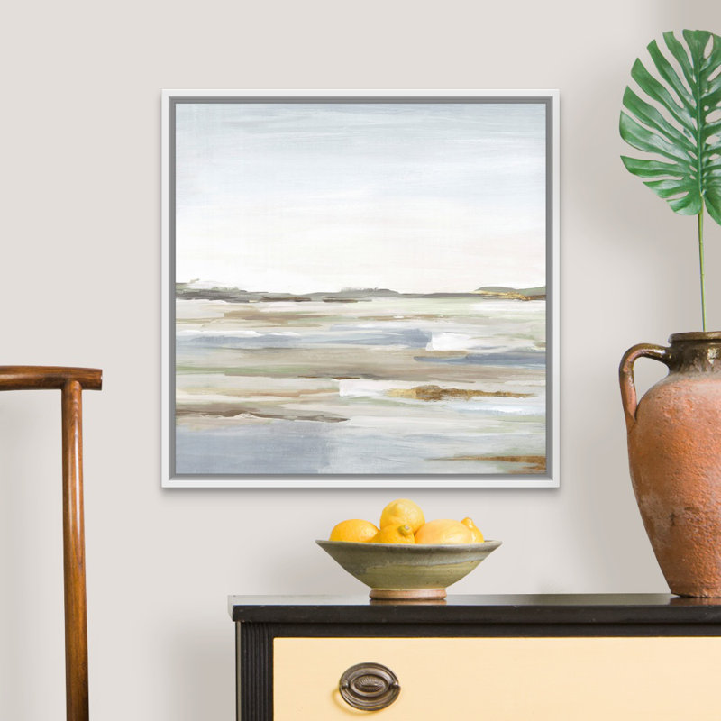 «Vastness II» par Eva Watts - reproduction d'art, Toile avec cadre photo, H 26 po x l 26 po x P 1,75 po, Blanc