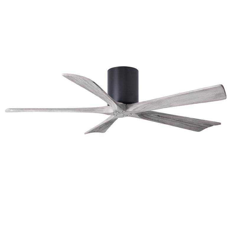 Ventilateur à pales encastré 5 pales Irene, 52", Noir mat, Ton bois de grange