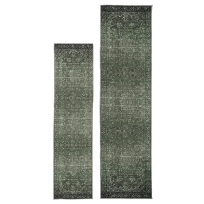 Runner Tavian Vintage Look Cotton Machine Tufted Area Rug, 60cm x 240cm