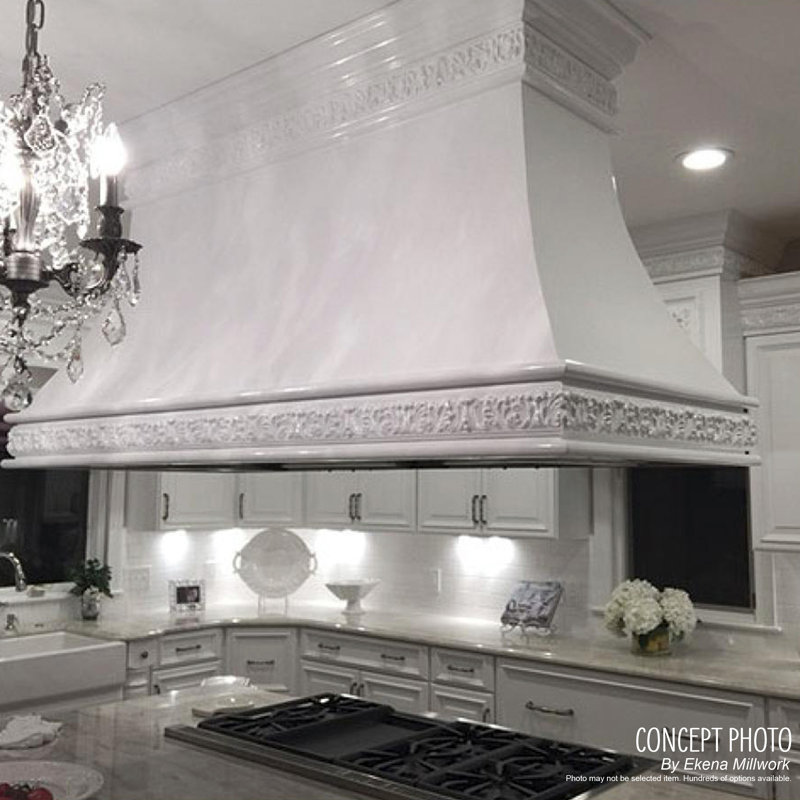 4"H White Primed Polyurethane Fluted Panel Moulding