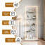 5‑Tiers Glass Display Cabinet with Lighting-75098883-75098882