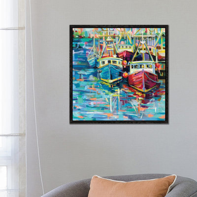 Stonington Docks by Jeanette Vertentes - Painting on Canvas