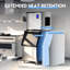 Machine à glace commerciale Coolake 450 lb / jour avec bac de rangement de 350 lb, machine à glace industrielle en acier inoxydable refroidie à l'air, machine à glace modulaire autonettoyante à panneau LCD pour bar, restaurant, café, hôtel, hôtel