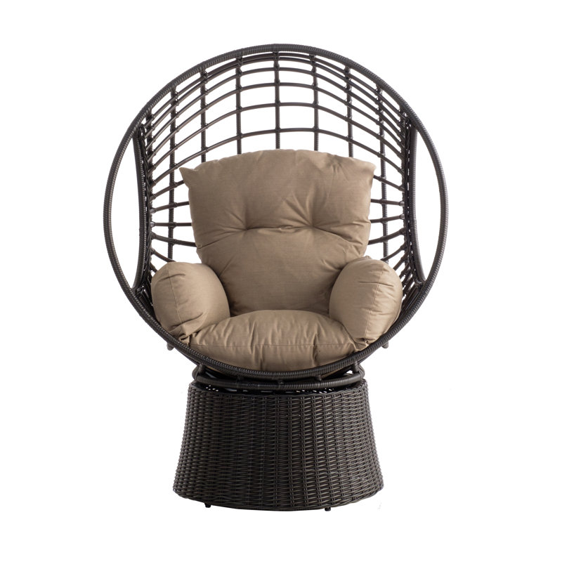 Chaise de patio pivotante avec coussins Bohuslava