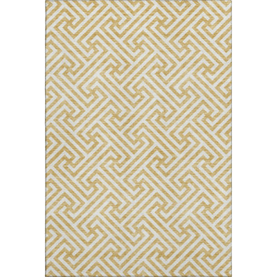 Premium Machine Washable Tweedy Gold Rug
