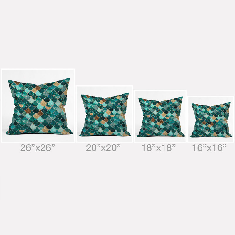 Monika Strigel Really Mermaid Outdoor Throw Pillow, 16" x 16"