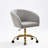 Modern Upholstered Swivel Home Office &Vanity Chair with Golden Base-1498038174