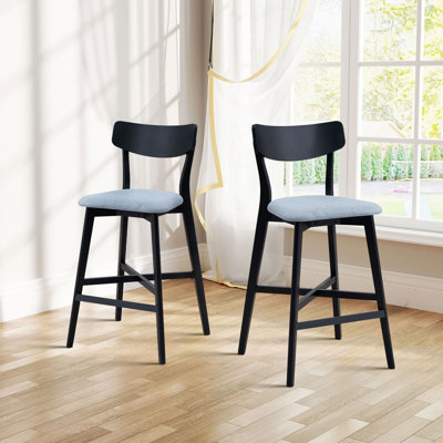 Ensemble de 2 chaises de bar en bois (sans la table)