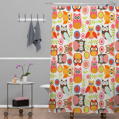 Rideau de douche simple jolie little owls