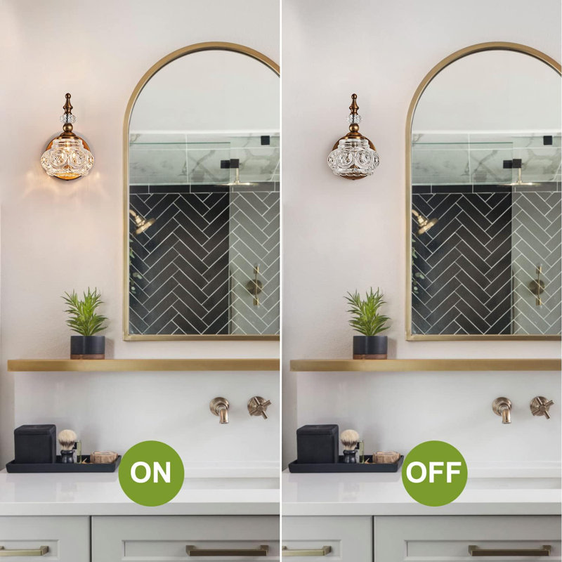 Aljet Corner Wall Light, Brass