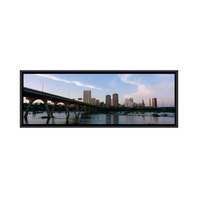 Manchester Bridge & Downtown Skyline, Richmond, Virginia, USA by Panoramic Images - Wrapped Canvas Print