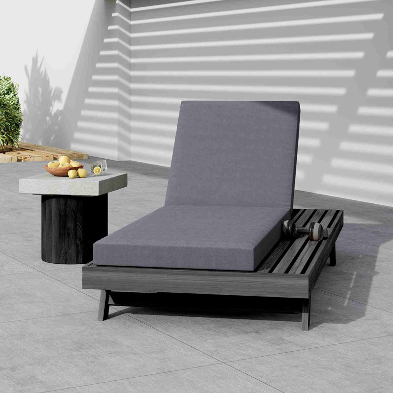 Ensemble de chaises longues, Dark Grey, Noir