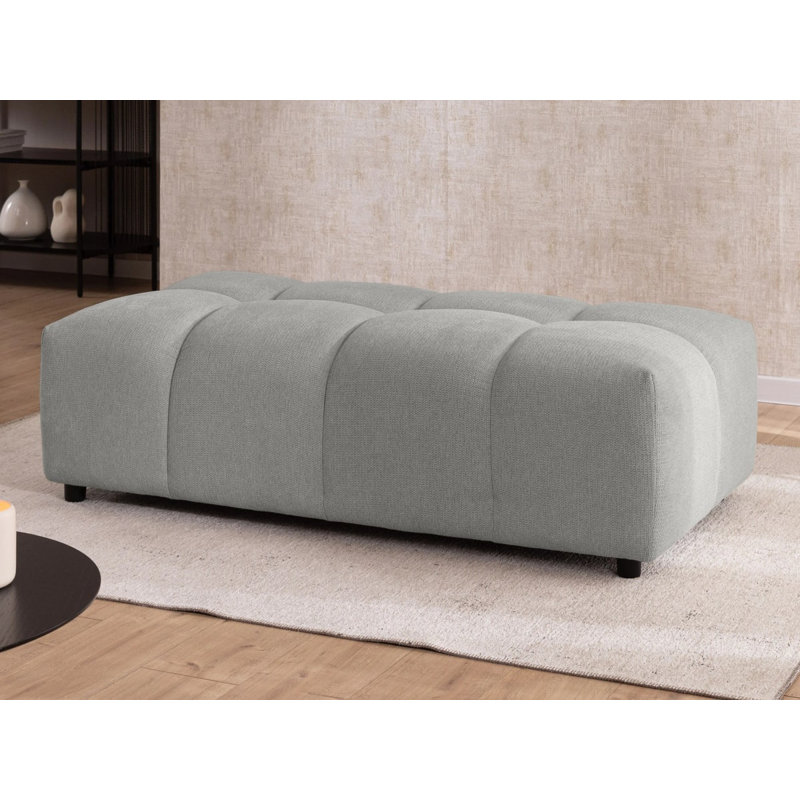 Bubble 147 Wide Ottoman, Light Grey