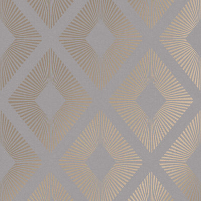 Geometric Metallic Wallpaper Double Roll