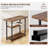 3-tier Brown Narrow Side End Table With Storage