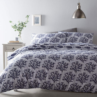 Casmalia Blue Fish Easy Care Reversible Duvet Cover Set
