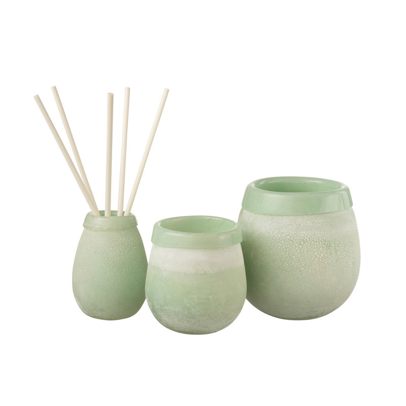Fresh Scented Votive Candle, 14.1cm H x 13.5cm W x 13.5cm D, Mint Green