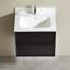 Meuble-lavabo mural de style Mid-Century flottant 24 po entièrement assemblé