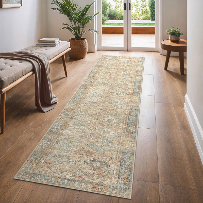 Performance Machine Washable Oriental Area Rugs, Runner 2' x 10'
