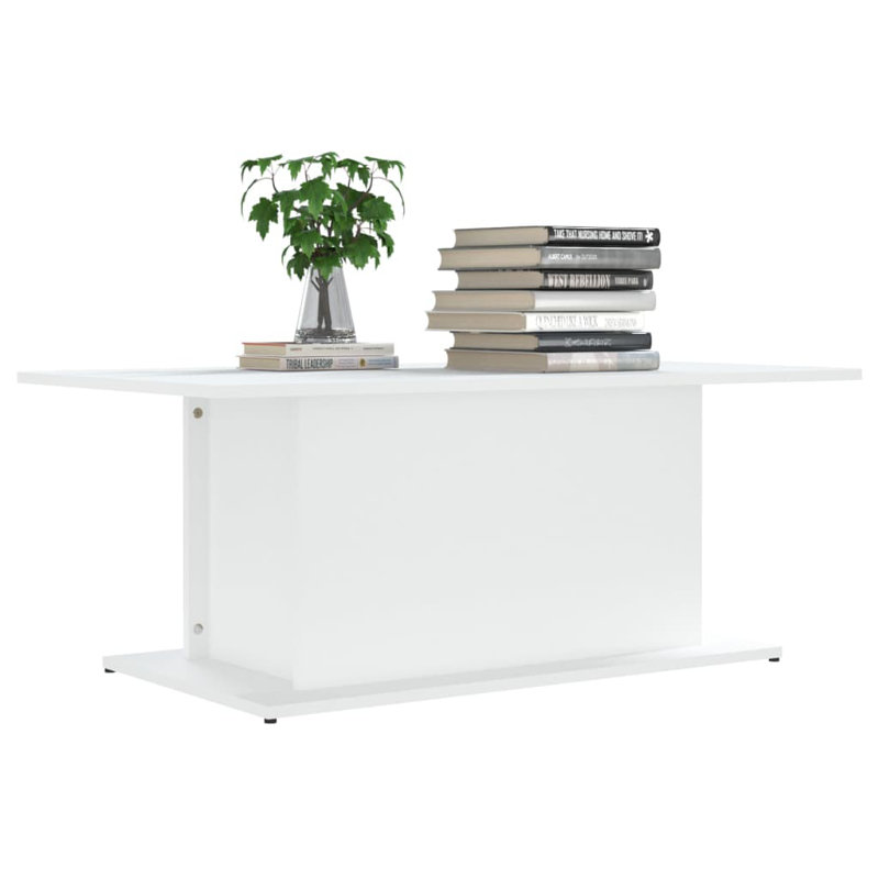 Coffee Table 102x55.5x40 cm Engineered Wood, White