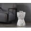 Cara End Table - Marble Look - White-962794544